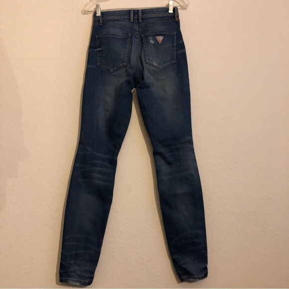 Guess Vintage 1981 Skinny Blue High Waist Jeans Women Size 27 - Picture 7 of 11